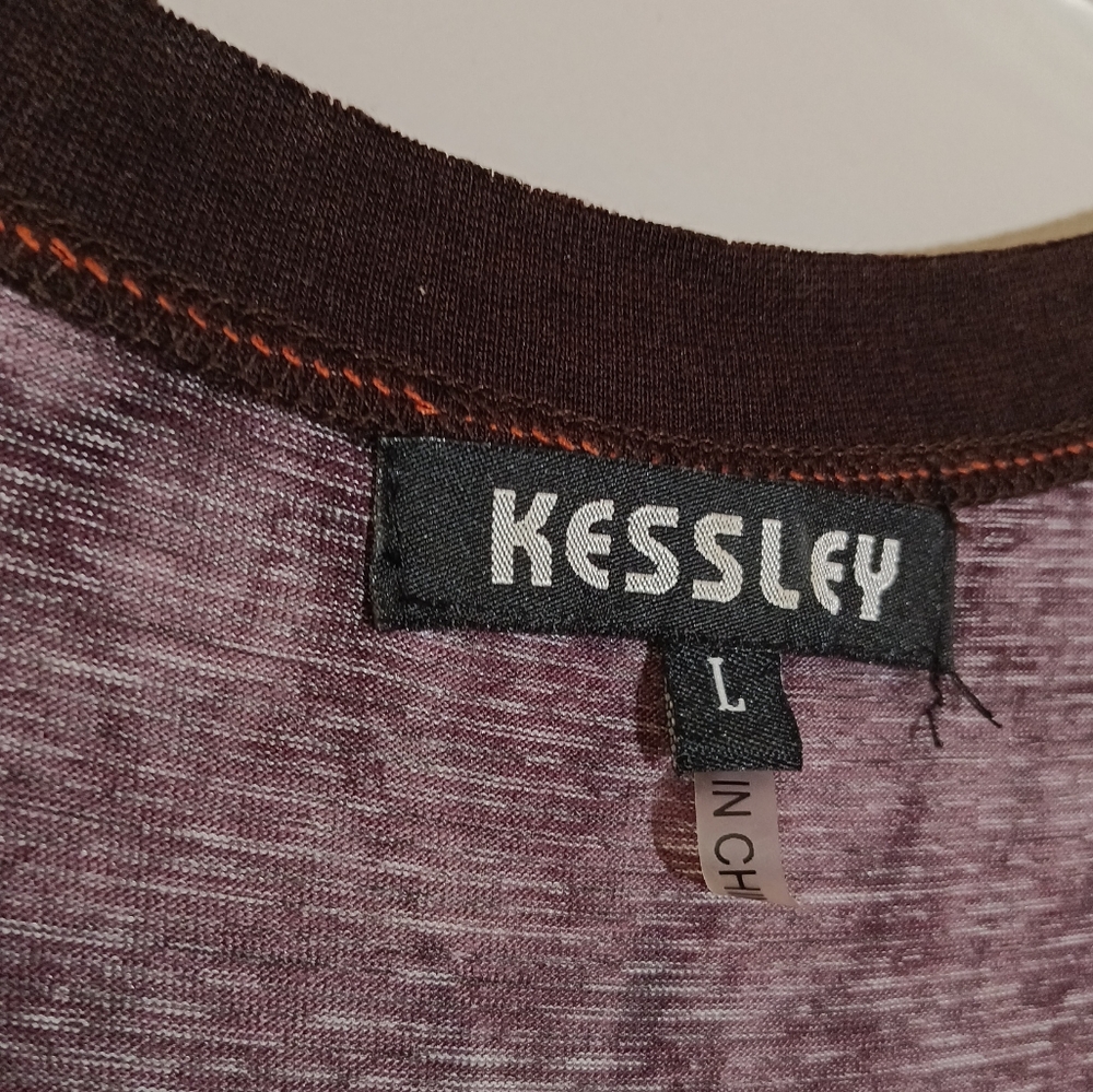 Kessley Mixed Media Tunnic Dress Lagenlook Art To Wear Size L - Picture 3 of 7